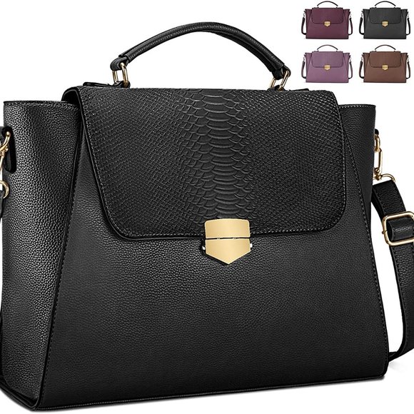 NWT Black Satchel/Briefcase - Picture 2 of 7